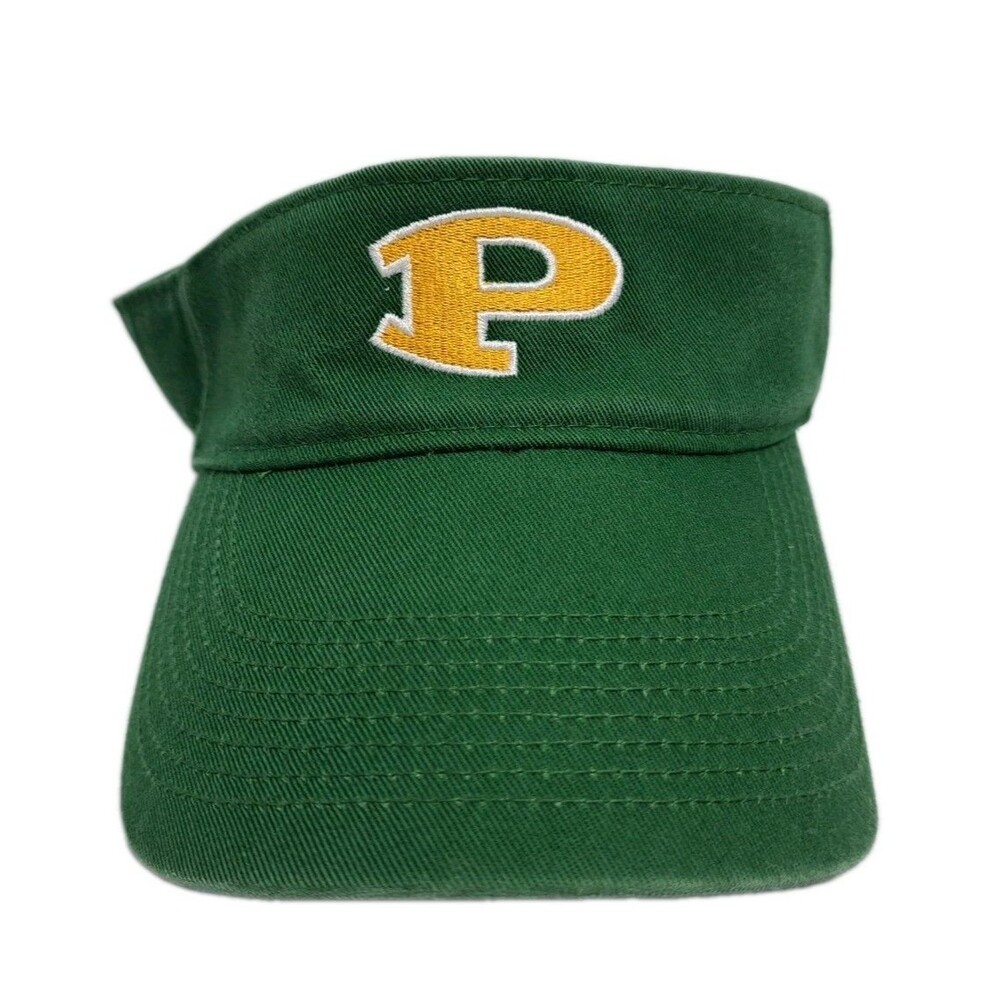C.W. Post Pioneers Visor Hat Cap Green Yellow Strapback Nike Football Golf